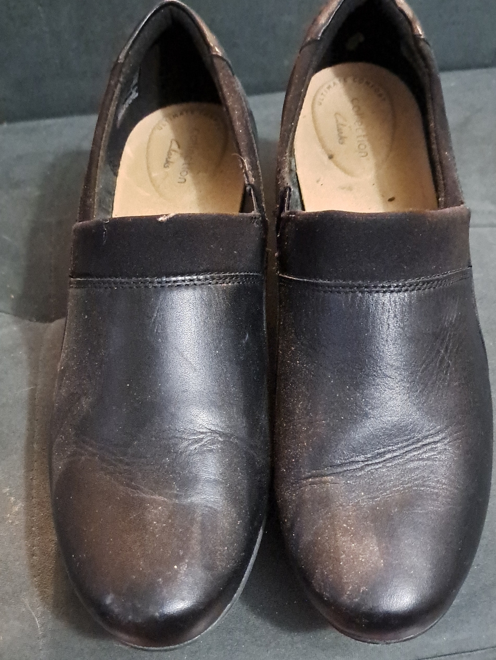 Clarks Women's Black Slip-On Loafers